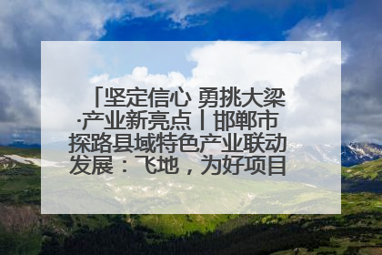 坚定信心 勇挑大梁·产业新亮点丨邯郸市探路县域特色产业联动发展：飞地，为好项目跨域安个家