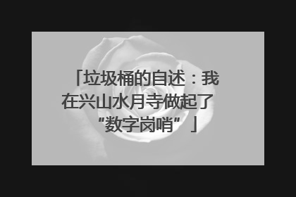 垃圾桶的自述：我在兴山水月寺做起了“数字岗哨”