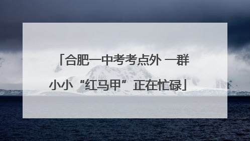 合肥一中考考点外 一群小小“红马甲”正在忙碌