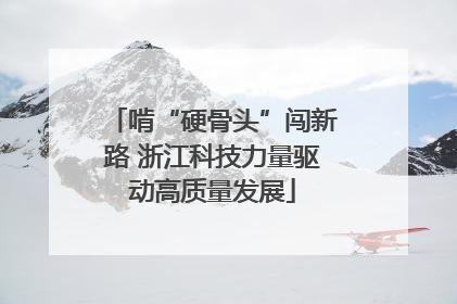 啃“硬骨头”闯新路 浙江科技力量驱动高质量发展