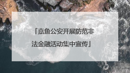 嘉鱼公安开展防范非法金融活动集中宣传