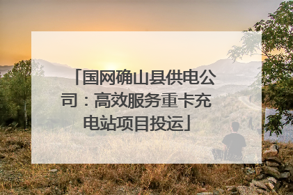 国网确山县供电公司：高效服务重卡充电站项目投运