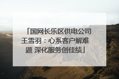 国网长乐区供电公司王雪羽：心系客户解难题 深化服务创佳绩