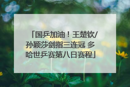 国乒加油！王楚钦/孙颖莎剑指三连冠 多哈世乒赛第八日赛程