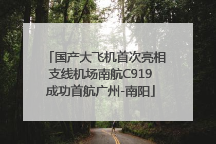 国产大飞机首次亮相支线机场南航C919成功首航广州-南阳