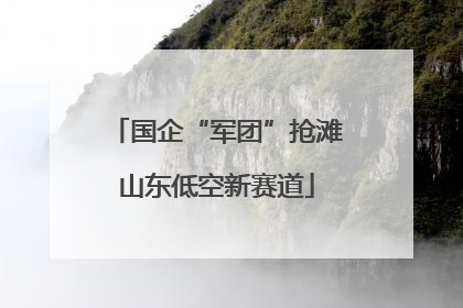 国企“军团”抢滩山东低空新赛道