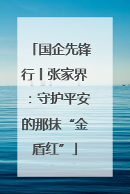 国企先锋行丨张家界：守护平安的那抹“金盾红”