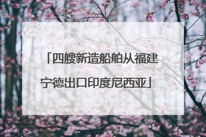 四艘新造船舶从福建宁德出口印度尼西亚