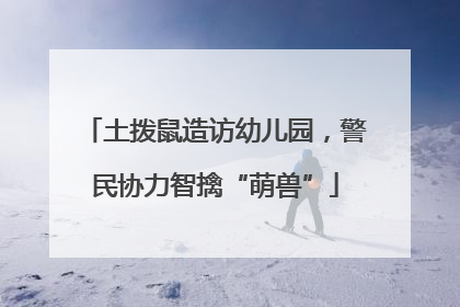 土拨鼠造访幼儿园，警民协力智擒“萌兽”