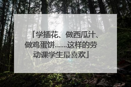 学插花、做西瓜汁、做鸡蛋饼……这样的劳动课学生最喜欢