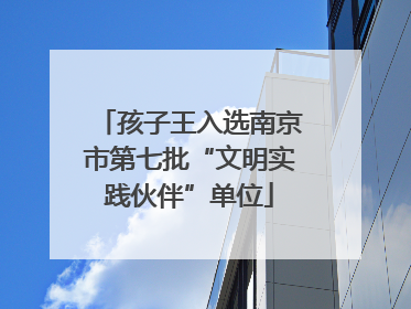 孩子王入选南京市第七批“文明实践伙伴”单位