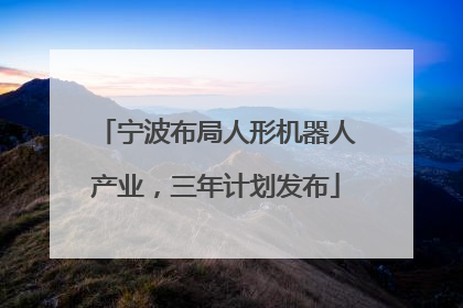 宁波布局人形机器人产业，三年计划发布