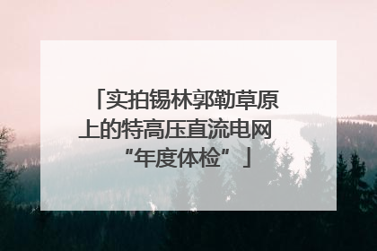 实拍锡林郭勒草原上的特高压直流电网“年度体检”