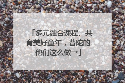 多元融合课程、共育美好童年，普陀的他们这么做→