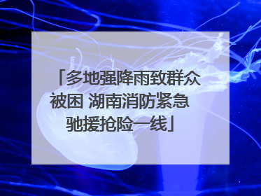 多地强降雨致群众被困 湖南消防紧急驰援抢险一线