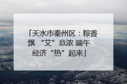 天水市秦州区：粽香飘 “艾”意浓 端午经济“热”起来