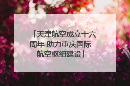 天津航空成立十六周年 助力重庆国际航空枢纽建设