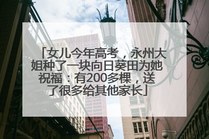 女儿今年高考，永州大姐种了一块向日葵田为她祝福：有200多棵，送了很多给其他家长