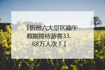 忻州六大景区端午假期接待游客33.68万人次！