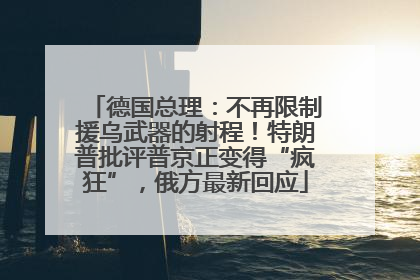 德国总理：不再限制援乌武器的射程！特朗普批评普京正变得“疯狂”，俄方最新回应
