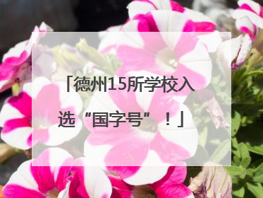 德州15所学校入选“国字号”！