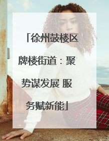 徐州鼓楼区牌楼街道：聚势谋发展 服务赋新能