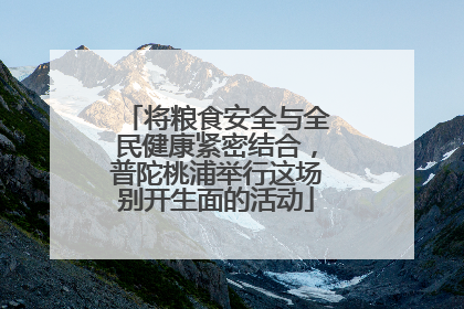 将粮食安全与全民健康紧密结合，普陀桃浦举行这场别开生面的活动