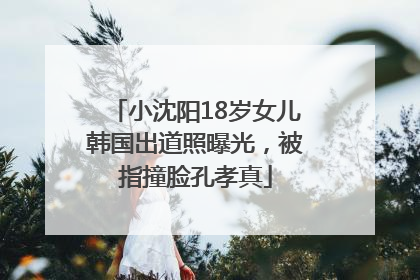 小沈阳18岁女儿韩国出道照曝光，被指撞脸孔孝真
