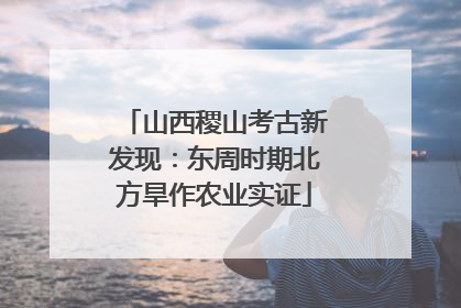 山西稷山考古新发现：东周时期北方旱作农业实证