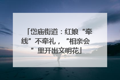 岱庙街道：红娘“牵线”不牵礼，“相亲会”里开出文明花