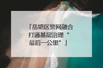 岳塘区警网融合 打通基层治理“最后一公里”