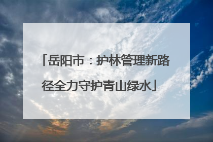 岳阳市：护林管理新路径全力守护青山绿水