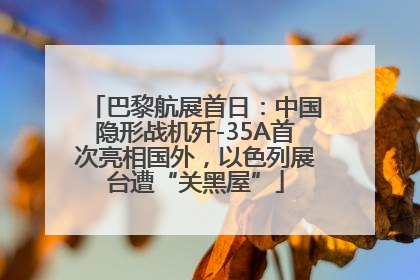 巴黎航展首日：中国隐形战机歼-35A首次亮相国外，以色列展台遭“关黑屋”