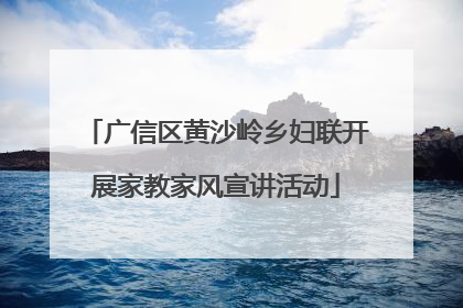 广信区黄沙岭乡妇联开展家教家风宣讲活动