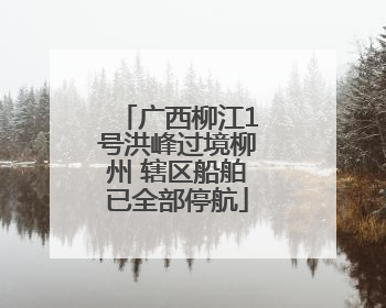 广西柳江1号洪峰过境柳州 辖区船舶已全部停航