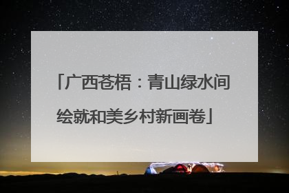 广西苍梧：青山绿水间绘就和美乡村新画卷