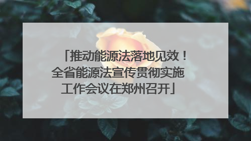 推动能源法落地见效！全省能源法宣传贯彻实施工作会议在郑州召开