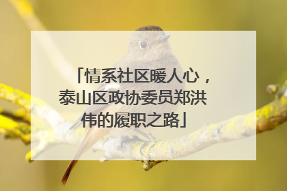 情系社区暖人心，泰山区政协委员郑洪伟的履职之路