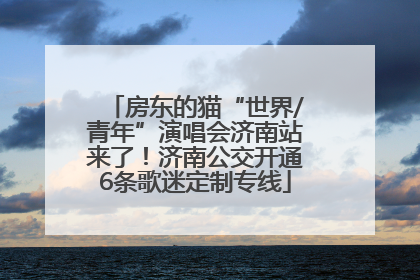 房东的猫“世界/青年”演唱会济南站来了！济南公交开通6条歌迷定制专线