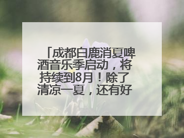 成都白鹿消夏啤酒音乐季启动，将持续到8月！除了清凉一夏，还有好物“必购必带”