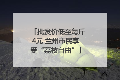批发价低至每斤4元 兰州市民享受“荔枝自由”