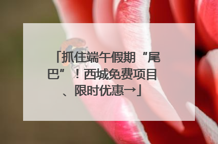 抓住端午假期“尾巴”！西城免费项目、限时优惠→