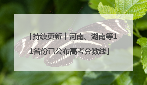 持续更新︱河南、湖南等11省份已公布高考分数线