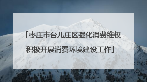 枣庄市台儿庄区强化消费维权 积极开展消费环境建设工作