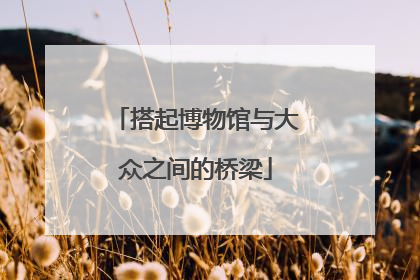 搭起博物馆与大众之间的桥梁