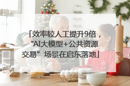 效率较人工提升9倍，“AI大模型+公共资源交易”场景在启东落地
