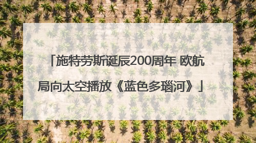 施特劳斯诞辰200周年 欧航局向太空播放《蓝色多瑙河》