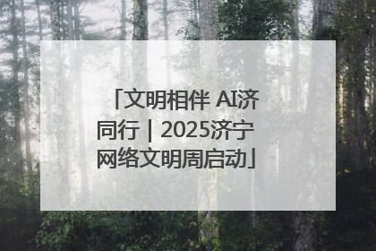 文明相伴 AI济同行｜2025济宁网络文明周启动