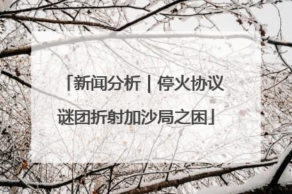 新闻分析｜停火协议谜团折射加沙局之困