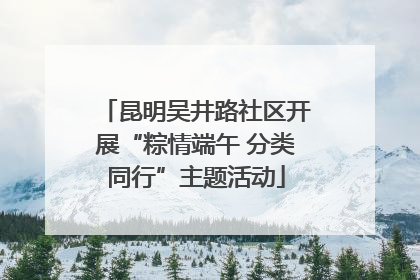 昆明吴井路社区开展“粽情端午 分类同行”主题活动